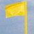 Kit de 4 bandeiras e postes de canto, flexívels