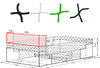 Rede protecção para as pistas de padel para fundo e lateral 2m x 14m