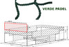 Rede protecção para as pistas de padel para fundo 2m x 10m Cor verde pádel