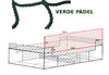 Rede protecção para as pistas de padel para o lateral 20m x 3m Cor verde pádel