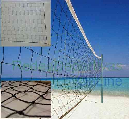 RED DE VOLEY PLAYA MODELO ESTANDAR. POLIETILENO TORCIDO 2MM Ø
