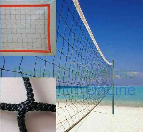 RED DE VOLEY PLAYA DE POLIPROPILENO SIN NUDOS CON CINTA PERIMETRAL