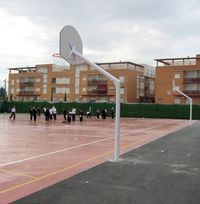 PARELL DE CISTELLES PER MINIBASQUET FIXES GALVANITZADES AMB MASTELER RODÓ VOL 1050 MM