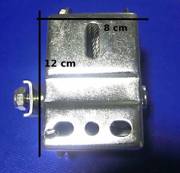 Medidas de la base del tensor de carraca para postes de tenis y padel