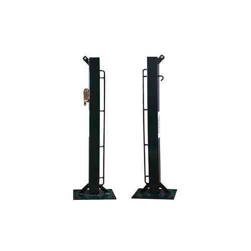 JUEGO DE POSTES DE TENIS FIJOS CUADRADO 80 X 80 MM CON BASE PARA ATORNILLAR