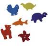 Set de animais de espuma de várias cores