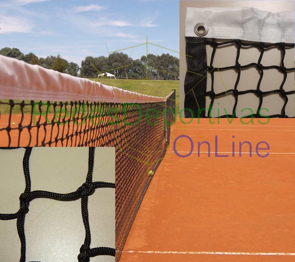 Red de tenis competición con cinta perimetral