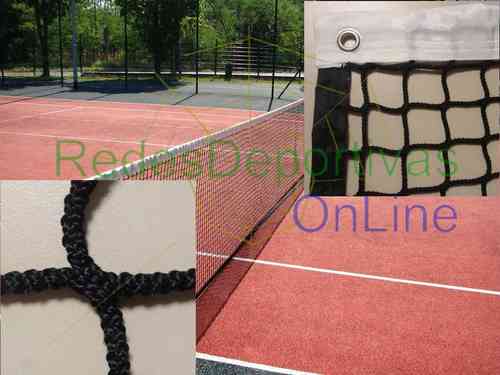 XARXA DE TENNIS MODEL CROSSBRAIDED DE 12,8 M POLIPROPILÈ SENSE NUSOS 3 MM Ø AMB CINTA PERIMETRAL