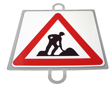 PANELL SENYALITZACIÓ DE TRAFICO DE PERILL, PRIORITAT Nº 7 (OBRES)