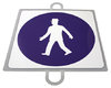 Painel  señalización trafico de obrigação nº 3 (peatones)