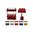 PORTABOTELLAS PVC BASIC  6UDS COLOR CORAL TALLA UNICA