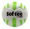 BALÓN FÚTBOL HÍBRIDO SOFTEE MAX - FÚTBOL11, BLANCO/VERDE FLUOR