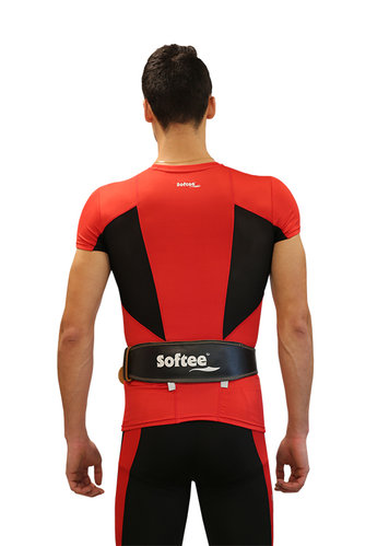 CINTURON SOFTEE FITNESS CUERO - M, NEGRO