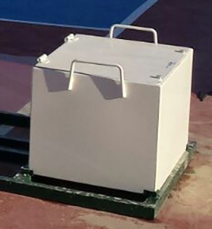 Jogo de caixas para contrapeso pequenos para postes de tênis e voleibol