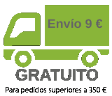 Gastos de envío 9 €. Gratuito para pedidos superiores a 350 €